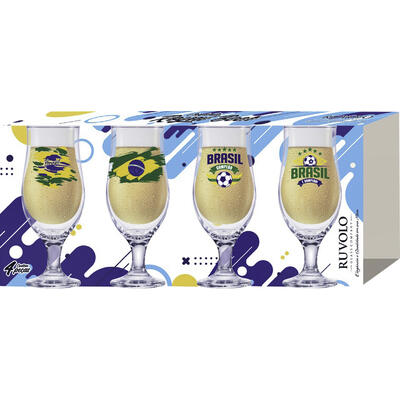 Taça Cerveja Ruvolo Beer Master Brasil Jgo 4 un