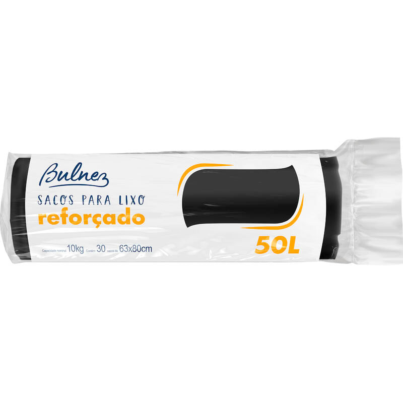 Saco de Lixo Bulnez Reforçado 50L 30 un