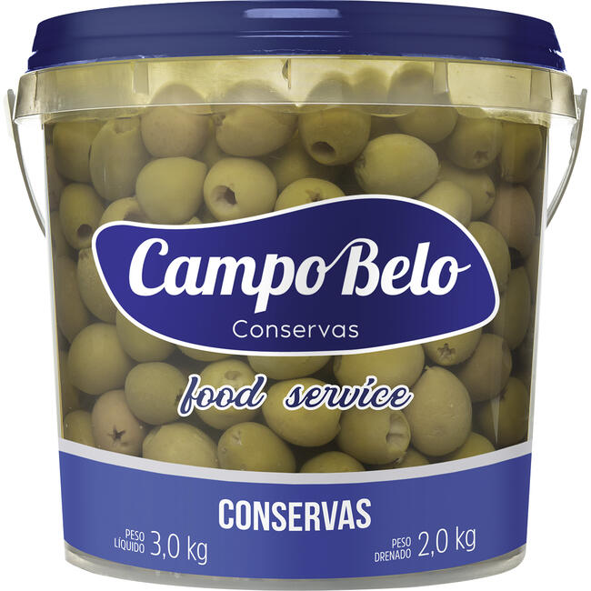 Azeitona Verde Campo Belo Sem Caroço 2kg