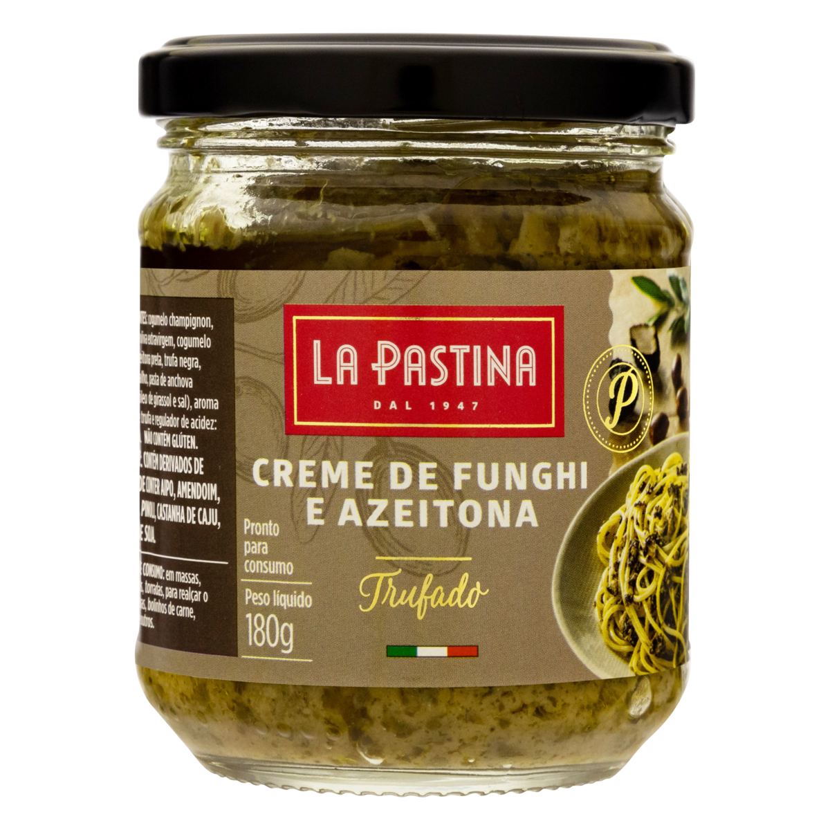 Antepasto Funghi e Azeitona Trufado La Pastina Vidro 180g