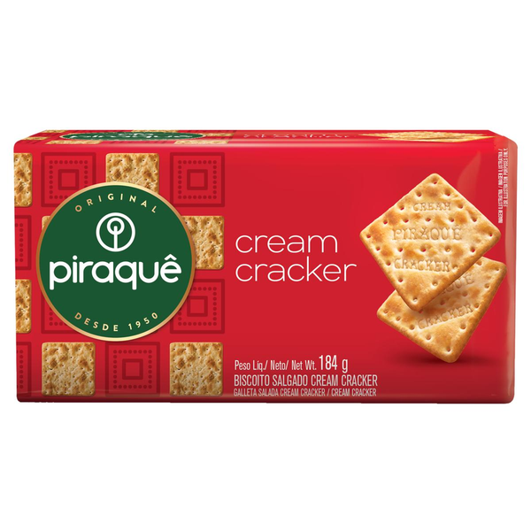 Biscoito Cream Cracker Piraquê Pacote 184g