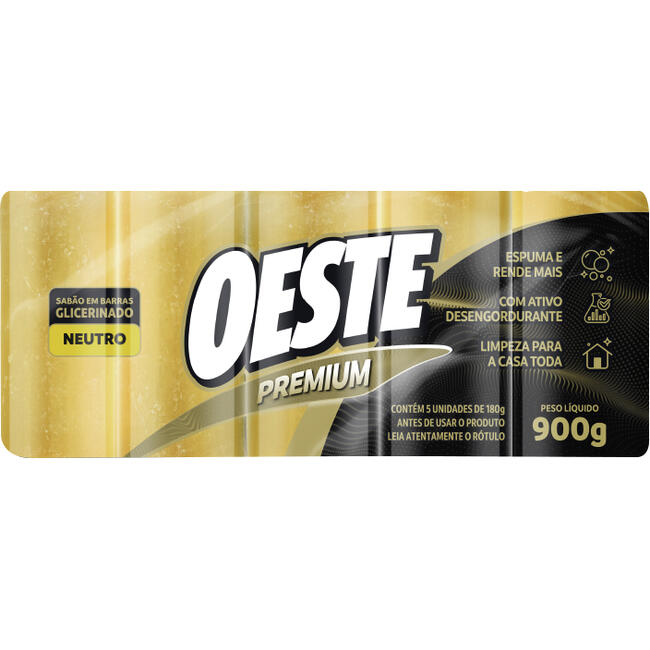 Sabão em Pedaço Oeste Premium Neutro 5x180g