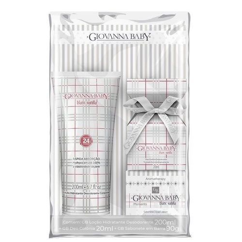 Kit Giovanna Baby Deo Colonia + Loção Hidratante + Sabonete Vanilla