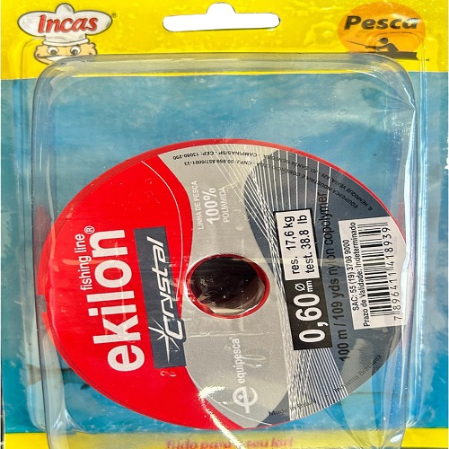 Linha Incas Nylon Para Pesca 100 Metros 60mm