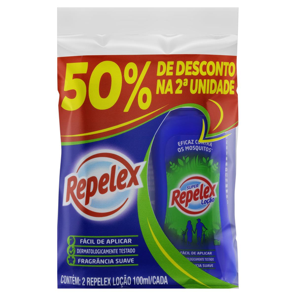 Conjunto de Repelentes Repelex Com 2 Unidades - Loção - 50% de Desconto na 2ª Unidade