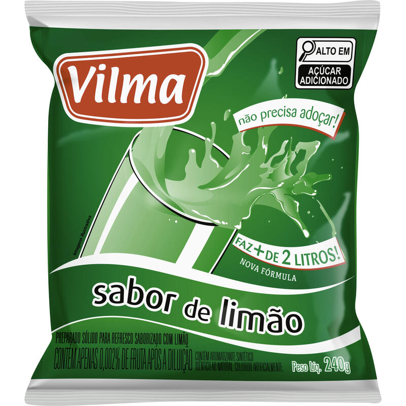 Refresco em Pó Vilma Limão 240g