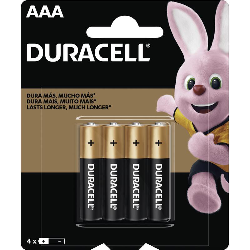 Pilha Duracell Alcalina AAA Palito com 4un