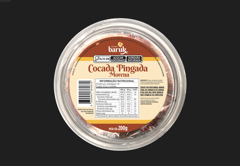 Cocada Morena Baruk 190g