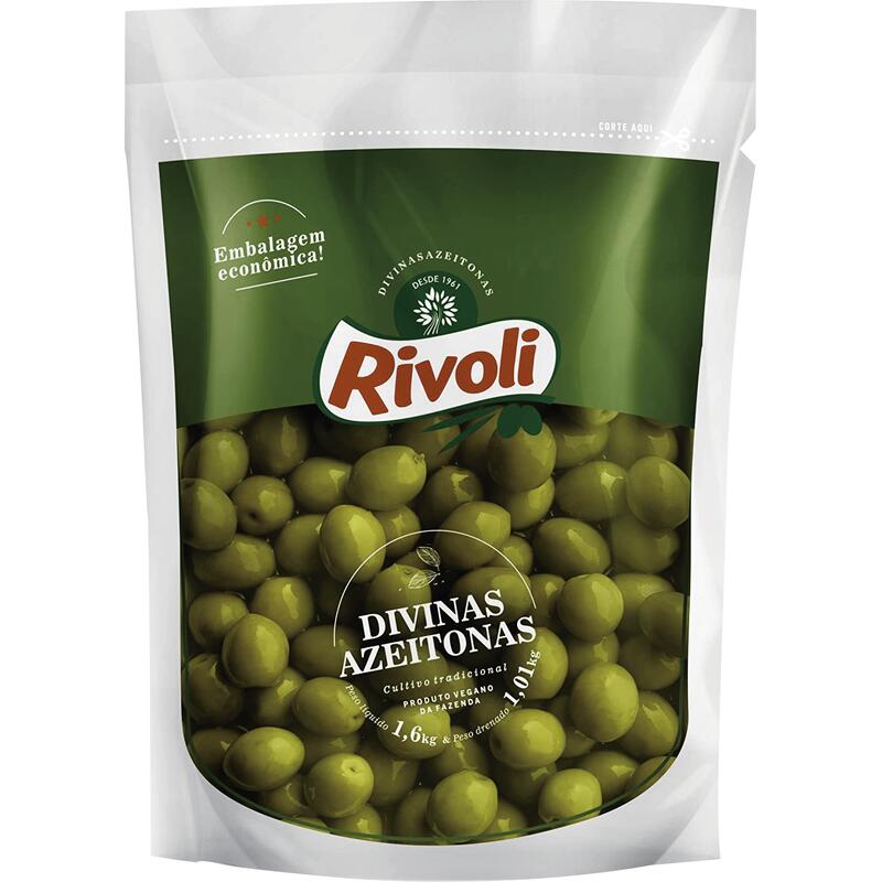 Azeitona Verde Rivoli Com caroço 1,010kg