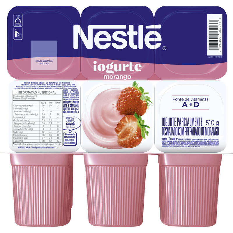 Iogurte Nestlé Polpa Morango 510g