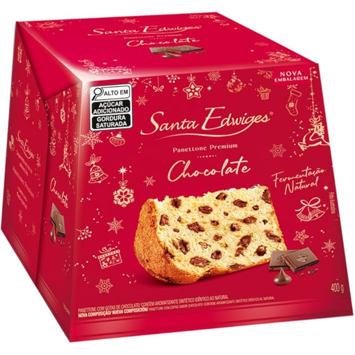 Panetone Santa Edwiges Duplo Chocolate 400g