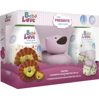 Kit Infantil Bebê Love Shampoo+Cond Presente Rosa
