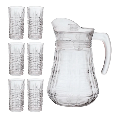 Conjunto Jarra+6 Copos Athena Vidro Hauskraft
