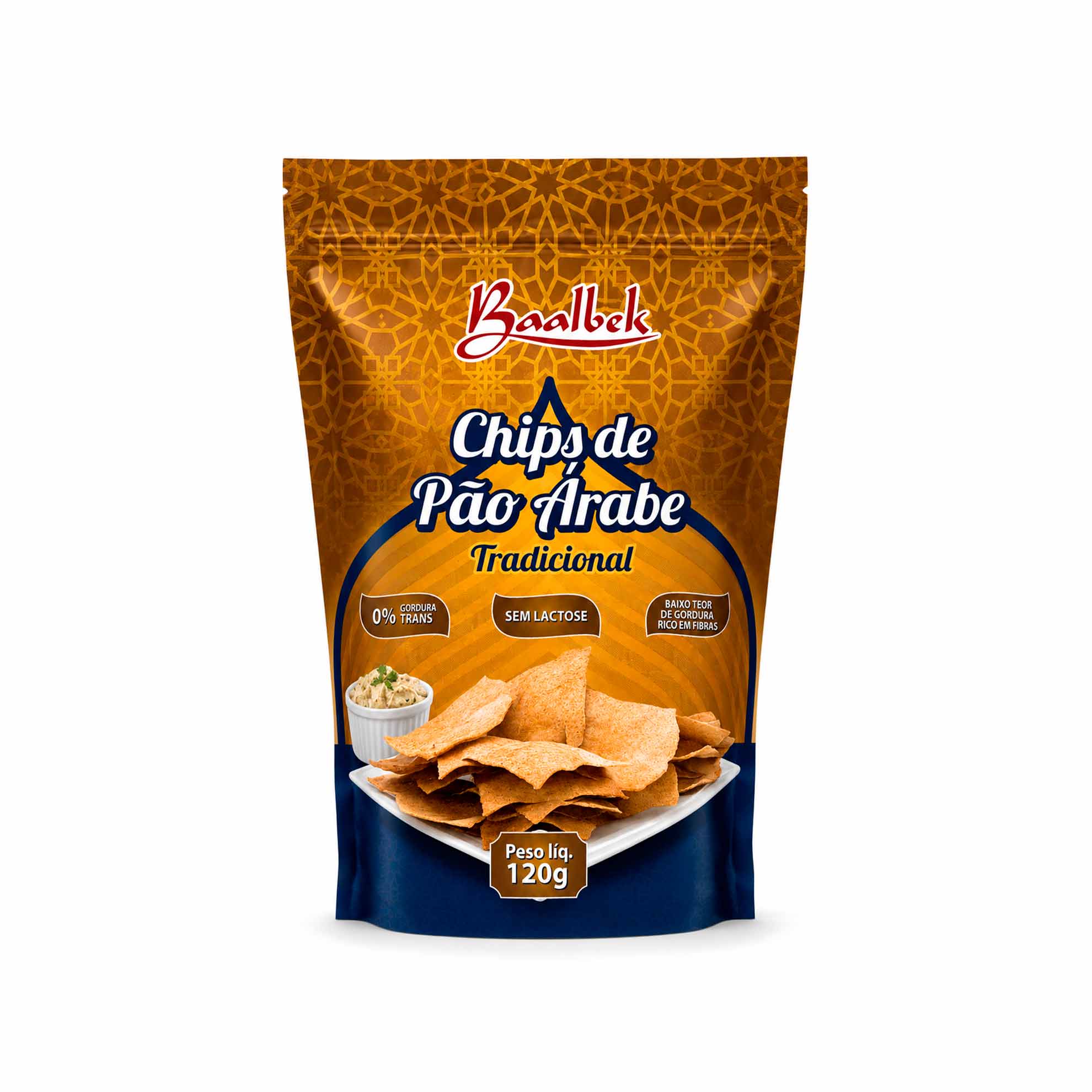 Chips de Pão Árabe Tradicional Baalbek 120g