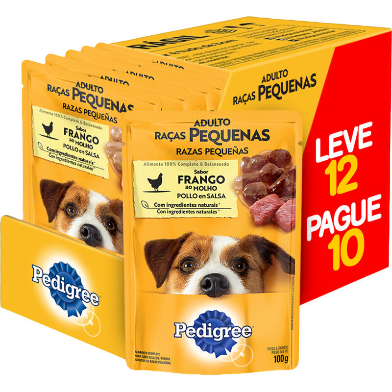 Alimento para Cães Pedigree Frango 12x100g