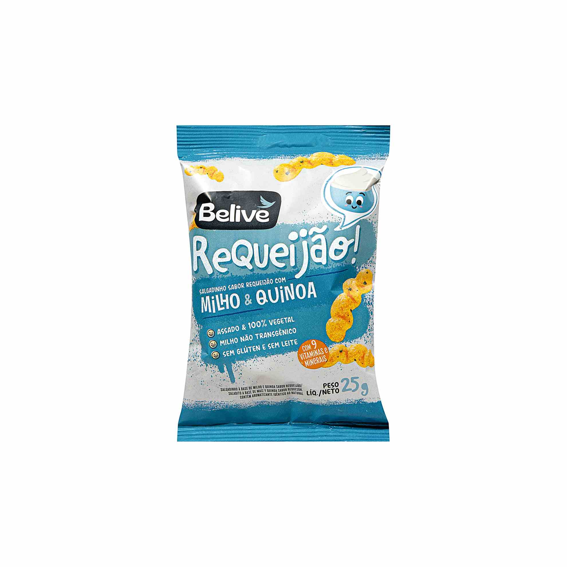 Salgadinho Belive sem Glúten e sem Lactose Requeijão 25g