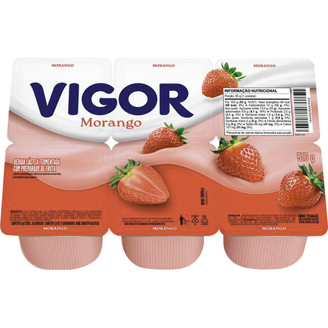 Bebida Láctea Vigor Todo Dia Morango 510g