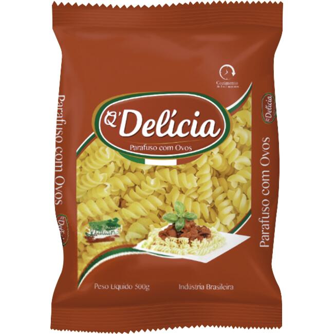Macarrão com Ovos Q'Delícia Parafuso 500g