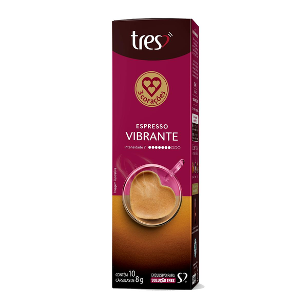 Capsula de Café Espresso Vibrante 3 Corações 10un