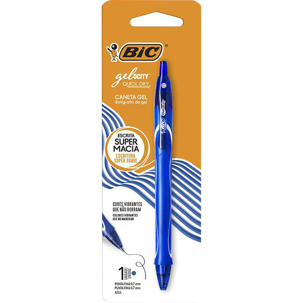 Caneta Bic Azul - Quick Dry