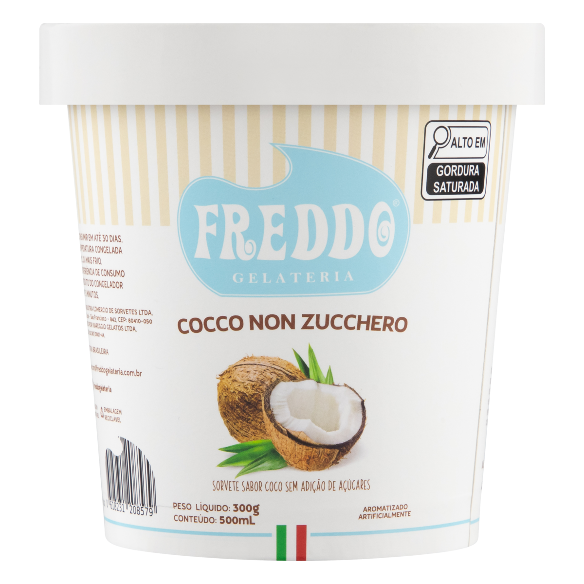 Sorvete Cocco Non Zucchero Freddo Pote 500ml