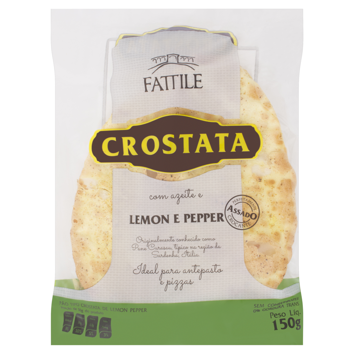 Crostata Fattile com Azeite e Lemon e Pepper 150g