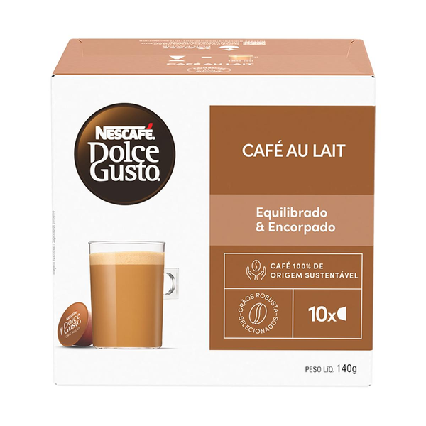 Café em Cápsula NESCAFÉ DOLCE GUSTO Café Au Lait 10 Cápsulas