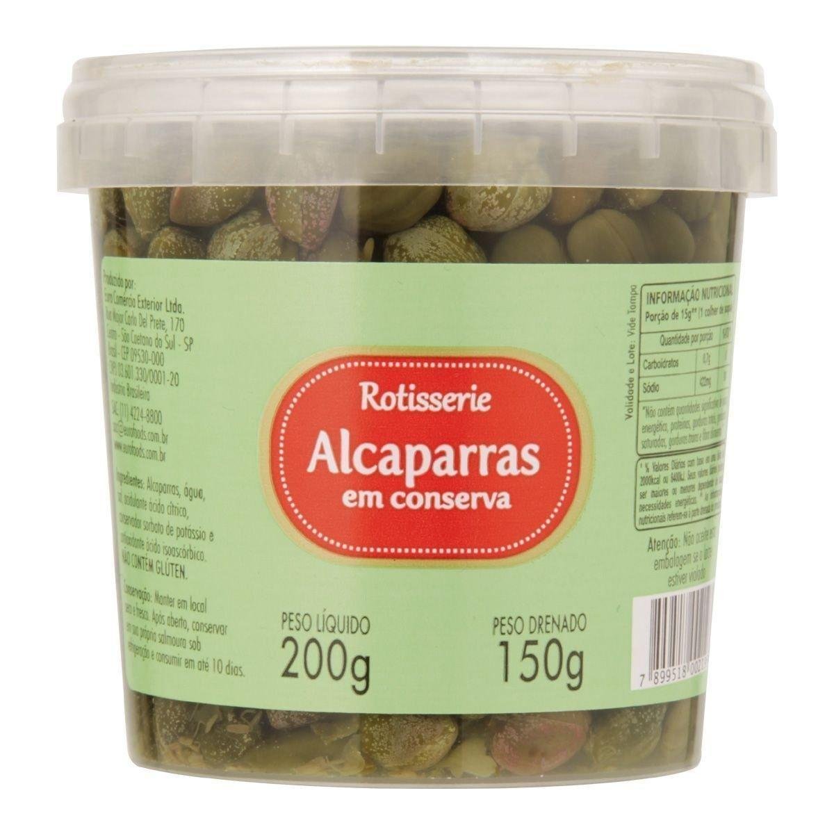 Alcaparras em Conserva Rotisserie Pote 150g