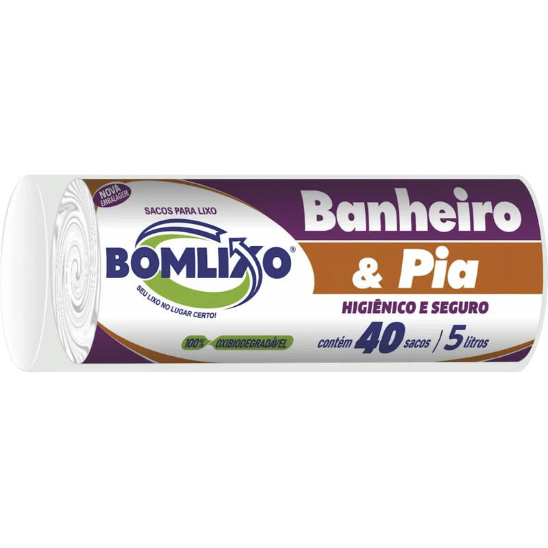 Saco de Lixo Bomlixo Pia e Banheiro 40 un