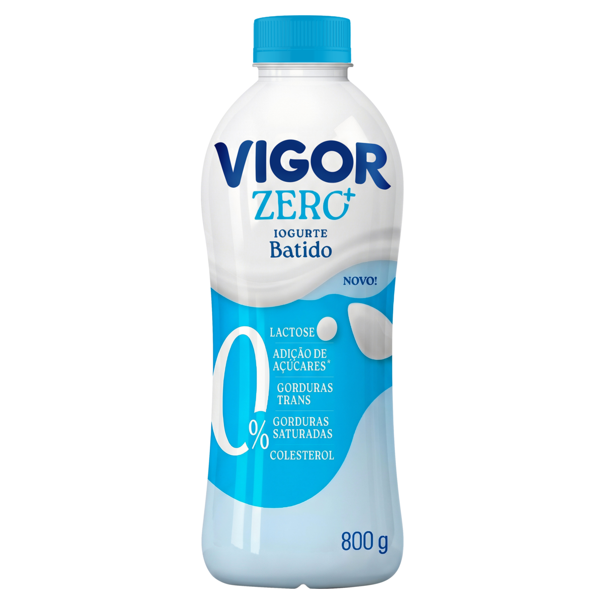 Iogurte Desnatado Batido Zero Lactose Vigor Garrafa 800g