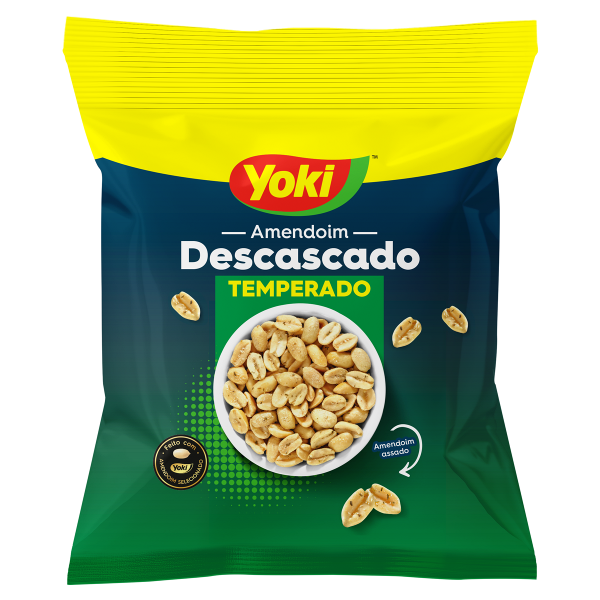 Amendoim Torrado e Temperado sem Casca Yoki Pacote 110g