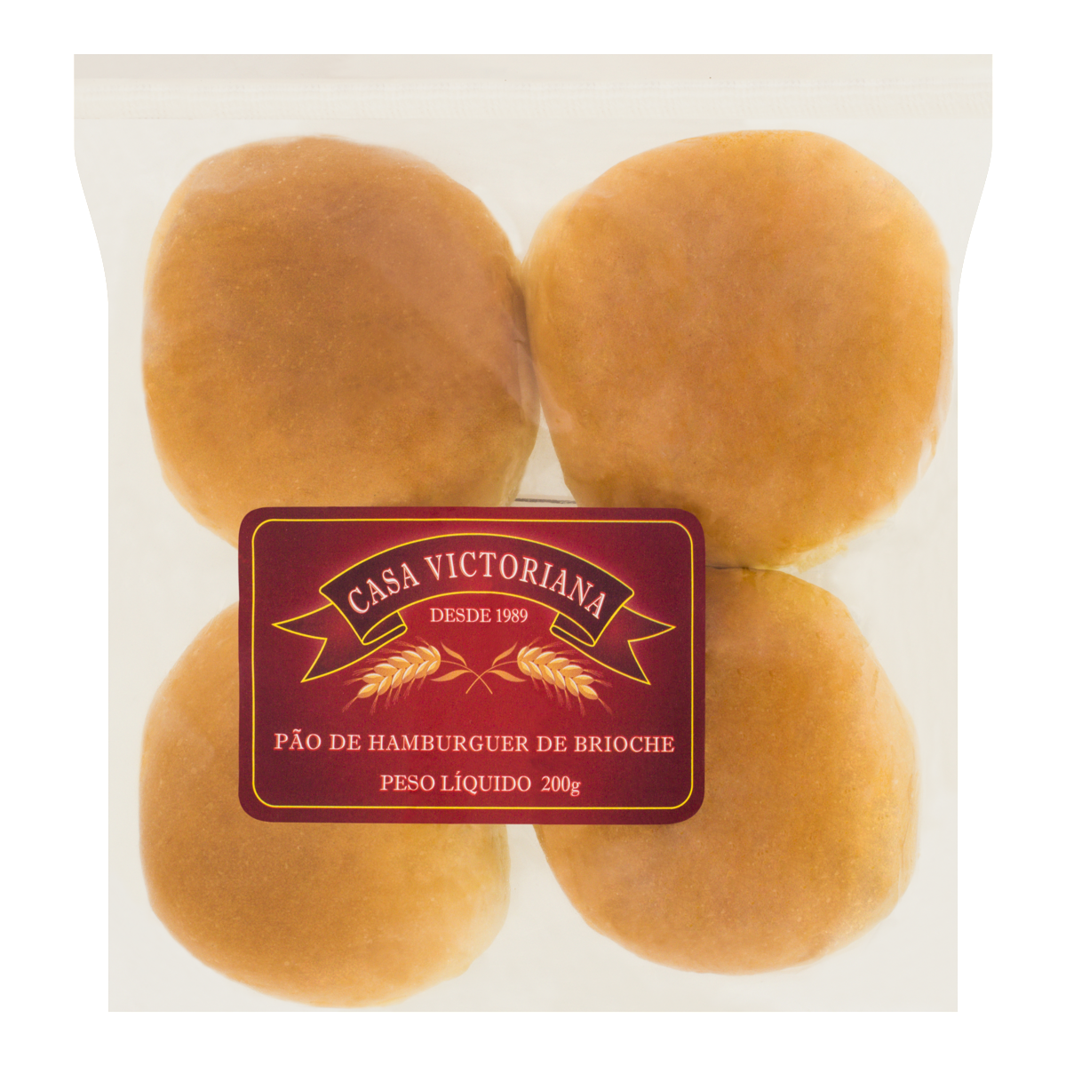 Pão de Brioche para Hambúrguer Casa Victoriana Pacote 200g