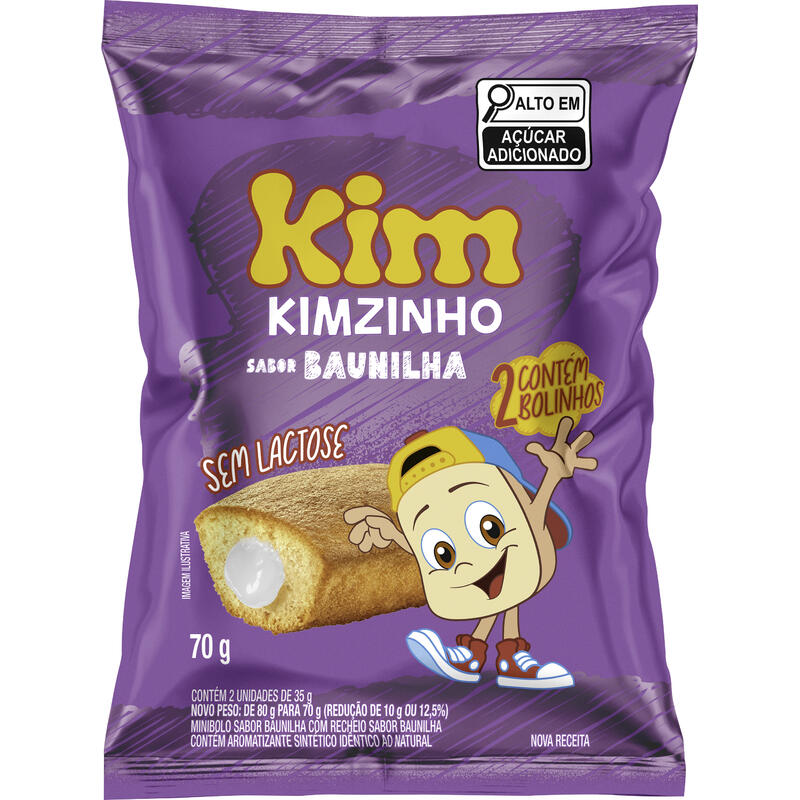 Mini Bolo Kim Baunilha com Baunilha 70g