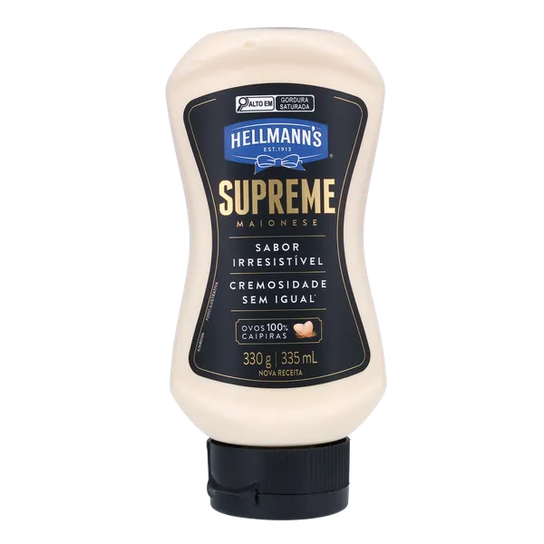 Maionese Hellmanns 330g - Supreme - Squeeze