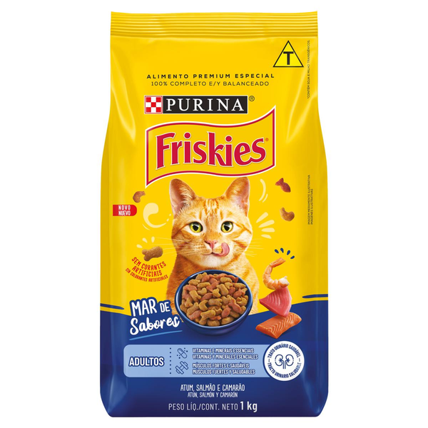 Ração Friskies 1kg - Peixe e Frutos do Mar