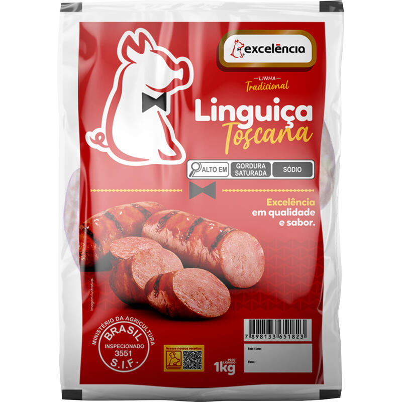 Linguiça Toscana Excelência Congelada 1kg