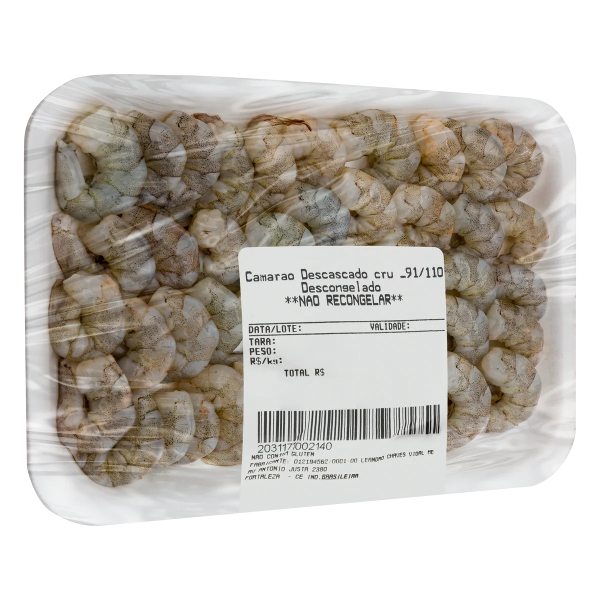 Camarão Cinza Descascado 91/110 Cru 250g