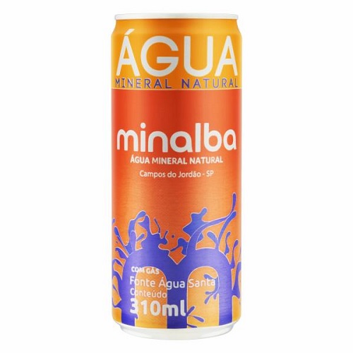 Água Mineral Com Gás Minalba Lata 310ml