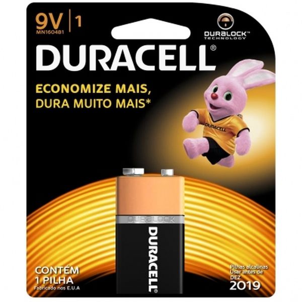 Bateria Duracell Alcalina - 9V