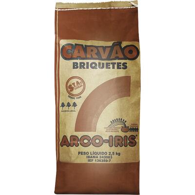 Carvão Briquetes Arco-Íris 2,5kg