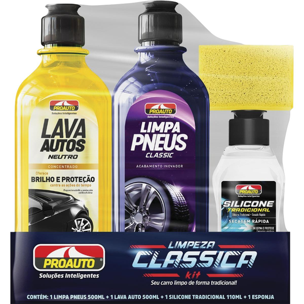 Kit de Limpeza Proauto Classic - Grátis 1 Esponja