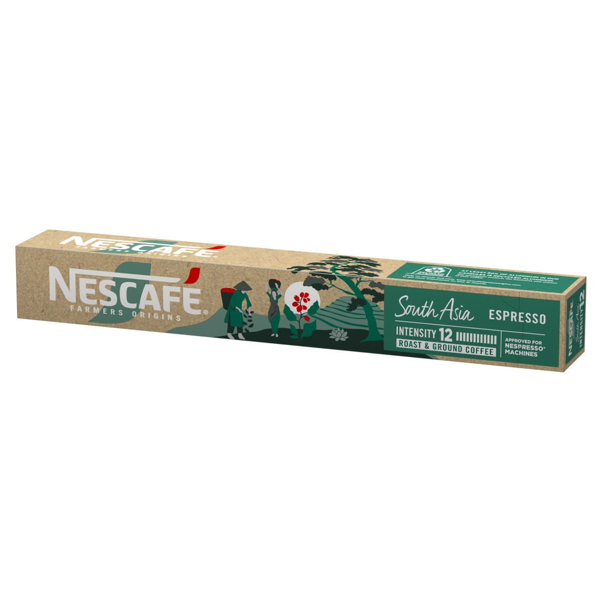 Café em Cápsula NESCAFÉ Farmers Origins South Asia Intensidade 12 com 10 Cápsulas 44g