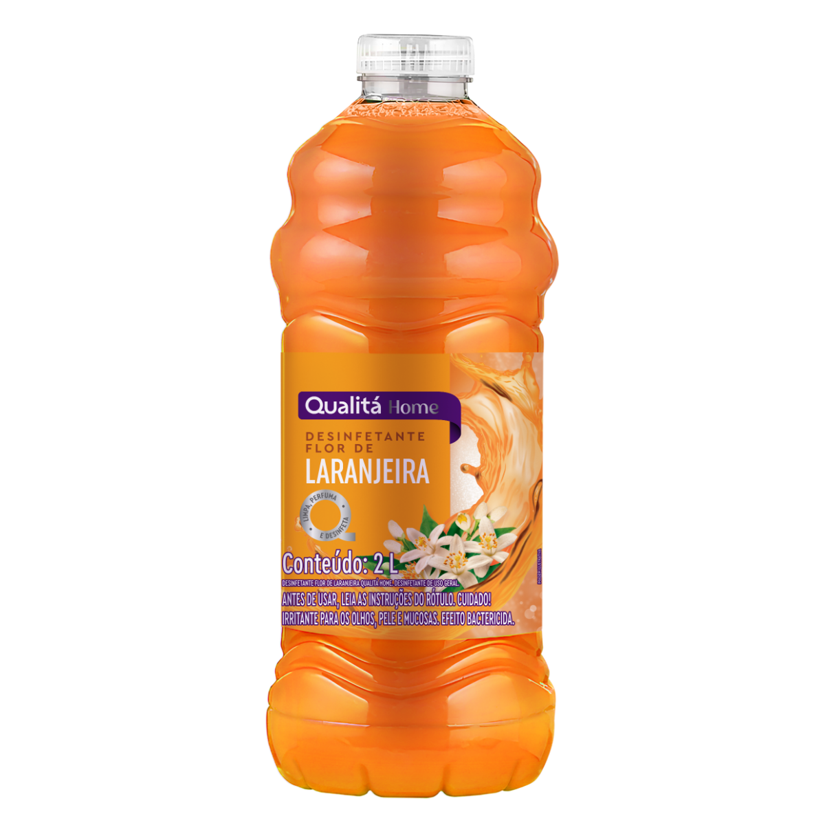 Desinfetante 2L Bactericida Flor de Laranjeira Qualitá Home Frasco