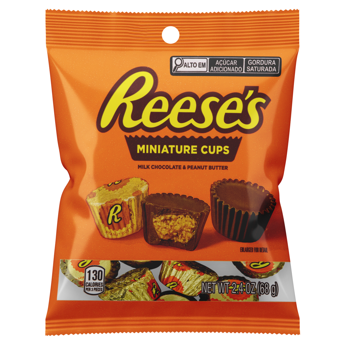 Chocolate ao Leite Recheio Pasta de Amendoim Reese's Pacote 68g