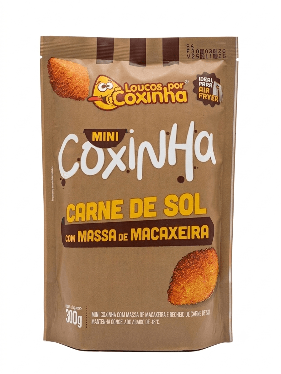 Mini Coxinha Loucos Por Coxinha Carne de Sol 300g