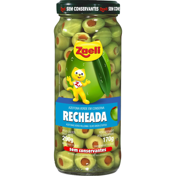 Azeitona Verde Zaeli 170g - Recheada