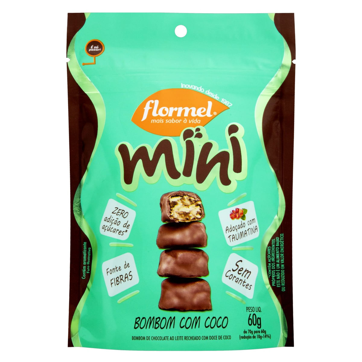Mini Bombom de Chocolate com Coco Flormel 70g