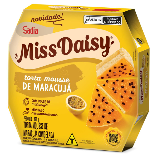 Torta MISS DAISY Mousse de Maracujá Congelada 470g