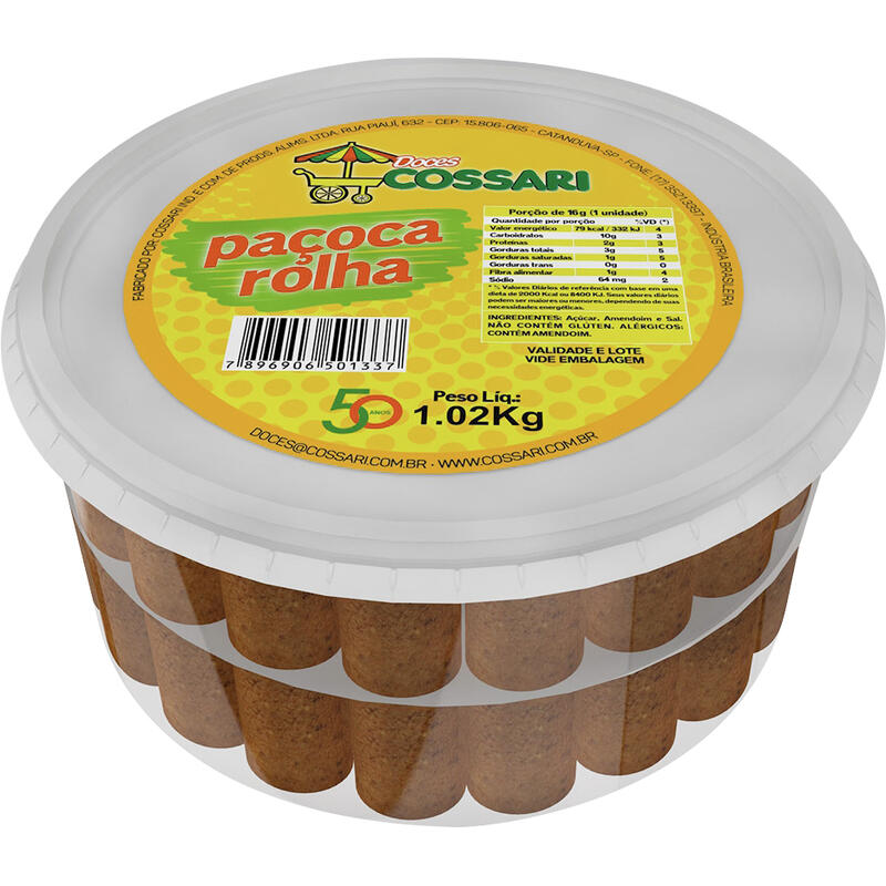 Doce de Paçoca Cossari Rolha Pote 68x15g