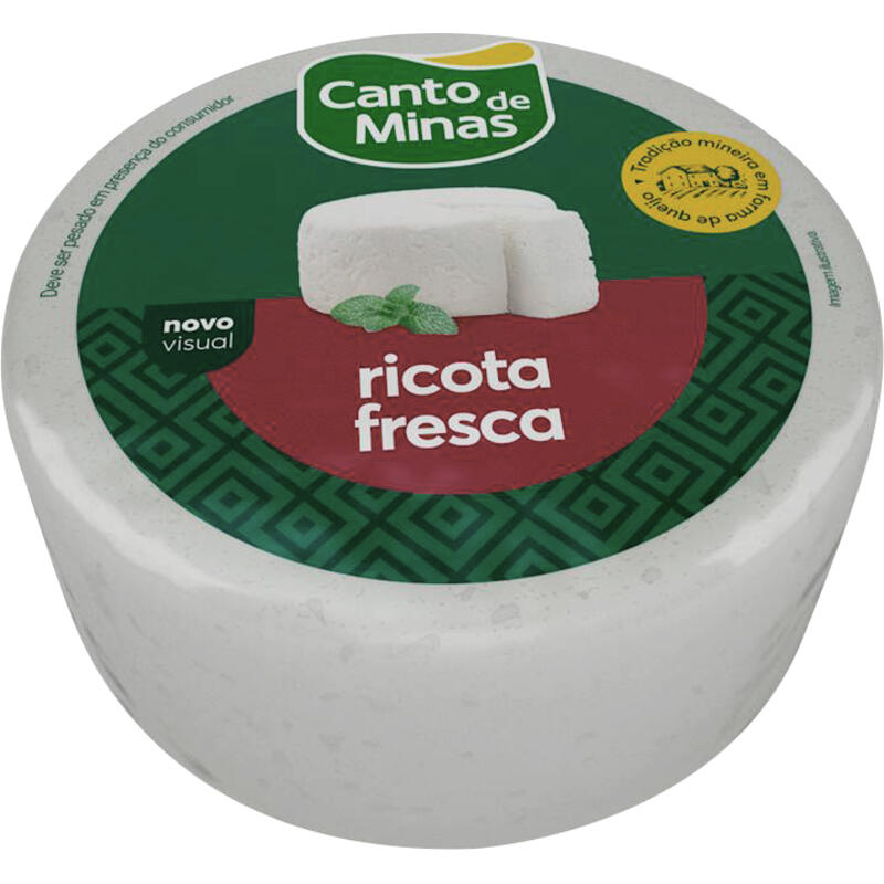 Ricota Canto de Minas Preço por quilo na peça